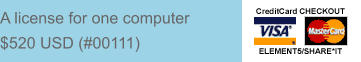 A license for one computer $520 USD (#00111)