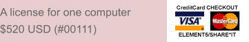 A license for one computer $520 USD (#00111)