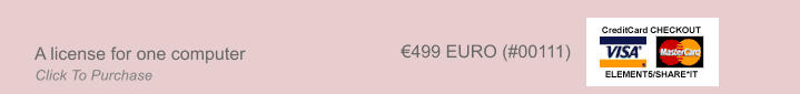 A license for one computer 499 EURO (#00111) Click To Purchase